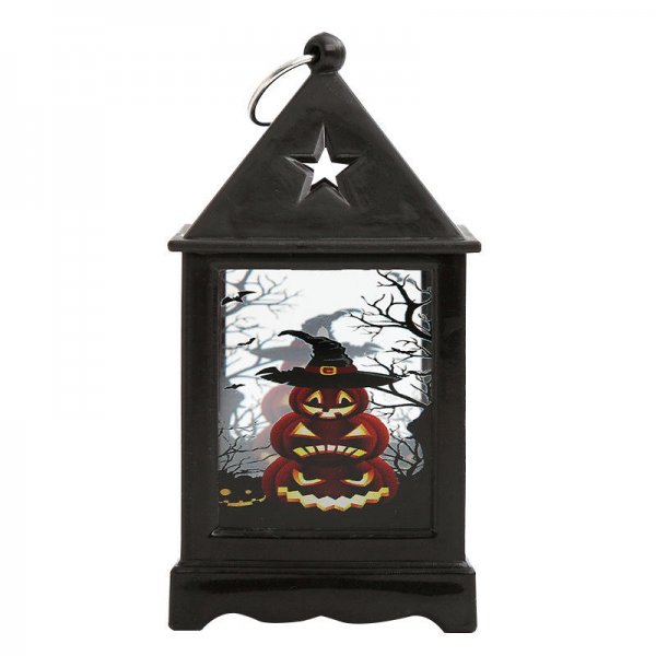 Halloween Portable LED Lantern Creative Jack-o-lantern Night Light Festive Atmosphere Plastic Decorative Ornaments