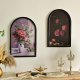 INNOVA Home living room decor flower design arch shape wooden wall hanging art panels