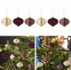 Christmas Indoor Hanging  Glitter Egde Paper Honeycomb Decoration