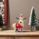 New Cute Resin Reindeer Couple Christmas Ornaments Stylish Animal Figurine for Home Desktop or Garden Outdoor Usage  Sculpture