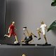 Modern Home Decoration Resin Figure Sculpture Crafts Football Player Ornaments