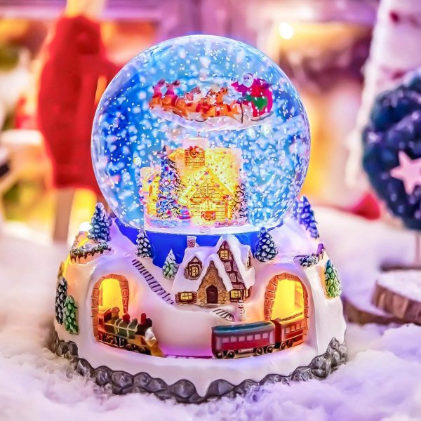 Carousel Music Box Wedding Decoration Crystal Crafts Resin Mold Custom Glitter Snow Globe Water Ball Christmas Ornaments