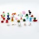 Mixed Design Miniature Small Murano Lampwork Glass Animal Figurine Ornament With Hook