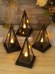 Flameless LED Candle Plastic Triangle Candle Customizable Light String Lamp Head Home Decor Festival Christmas Ornament