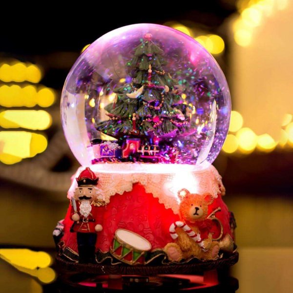 Carousel Music Box Wedding Decoration Crystal Crafts Resin Mold Custom Glitter Snow Globe Water Ball Christmas Ornaments