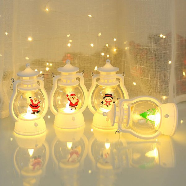 New Christmas Decoration Wind Lamp Lights Small Lamp Nightlight LED Electronic Candle Creative Ornaments Christmas Decorations