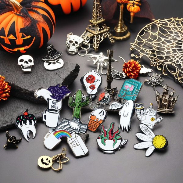 Metal Jewelry Accessory Cartoon Cute The Nightmare Before Christmas Jack Halloween Brooch Decoration Cloth Pins Badges Ornaments