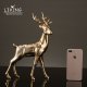 Home Decor Gold Pieces Living Room Interior Nordic Table Ceramic Craft Animal Ornaments Luxury Golden Elk Decoration Home Decor