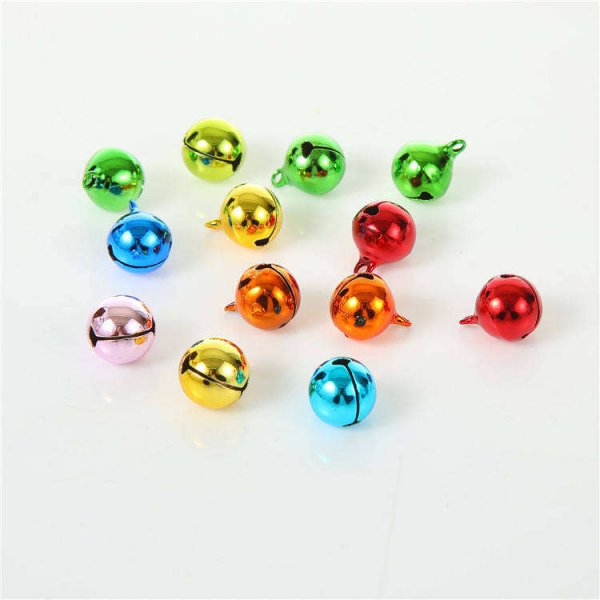 5mm-34mm Christmas Decorations Bell Holiday Supplies Mixed Color Metal Silver DIY Handmade Bell for Christmas Party