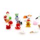 Mixed Design Miniature Small Murano Lampwork Glass Animal Figurine Ornament With Hook