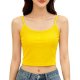 Yellow Spaghetti Strap Crop Cami Top